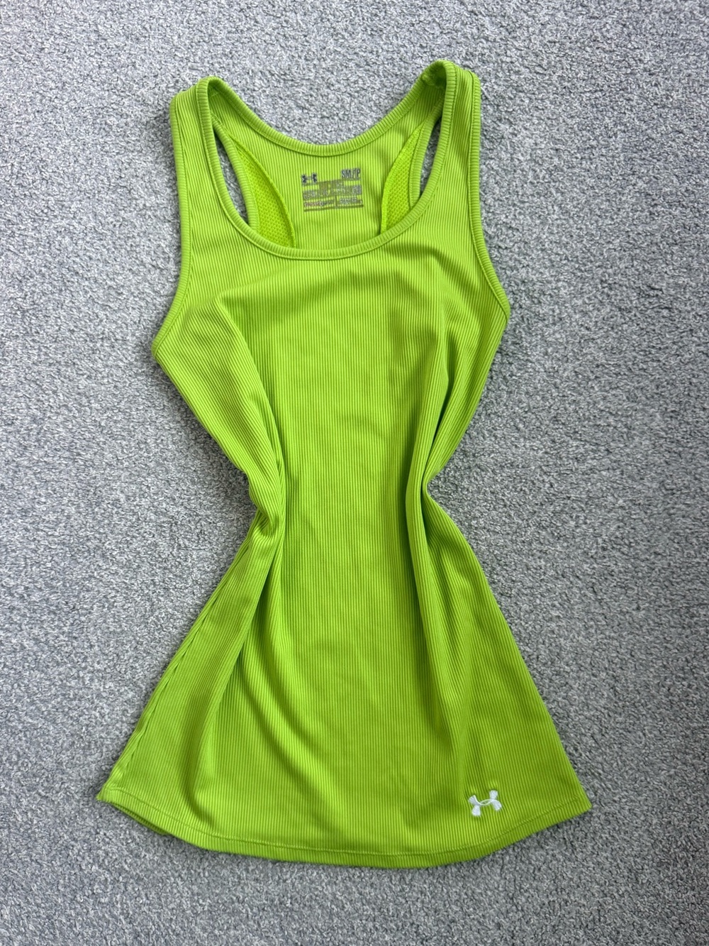 Under Armour Neon Lime Ribbed Racerback Tank